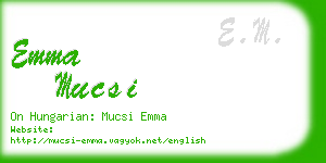 emma mucsi business card